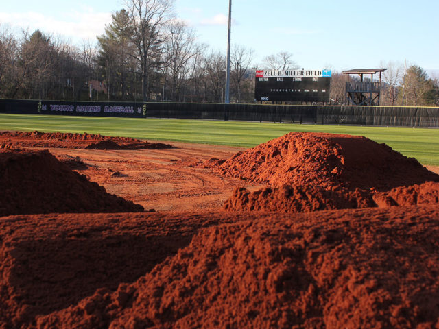 rock baseball field dirt